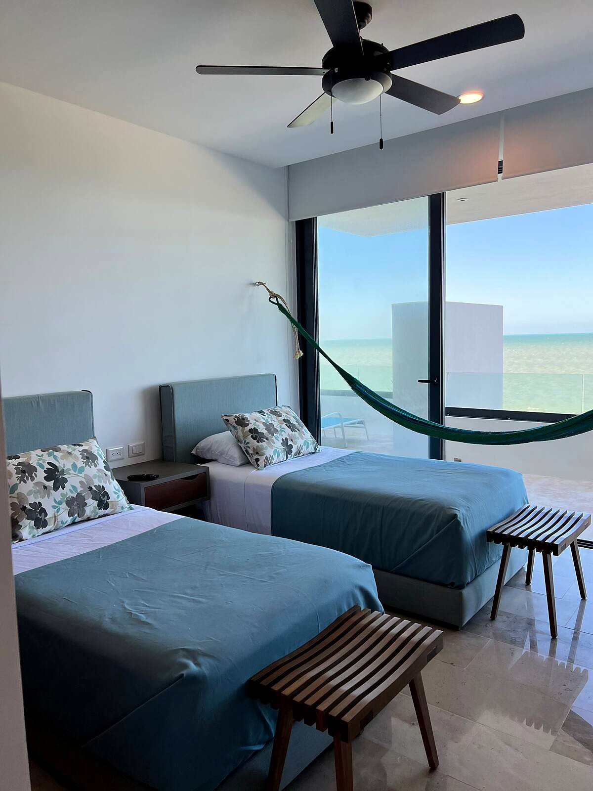 Recámara con hamaca del penthouse Duna